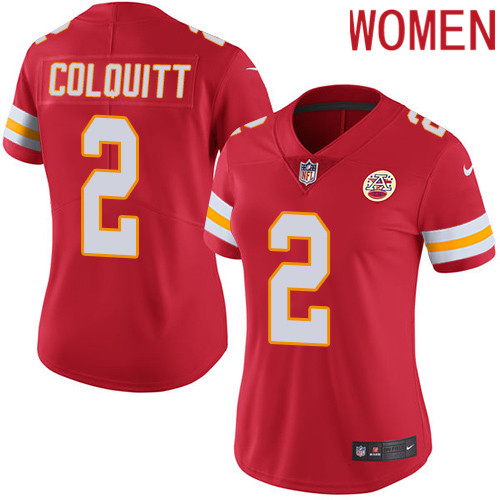 2019 Women Kansas City Chiefs #2 Colquitt red Nike Vapor Untouchable Limited NFL Jersey